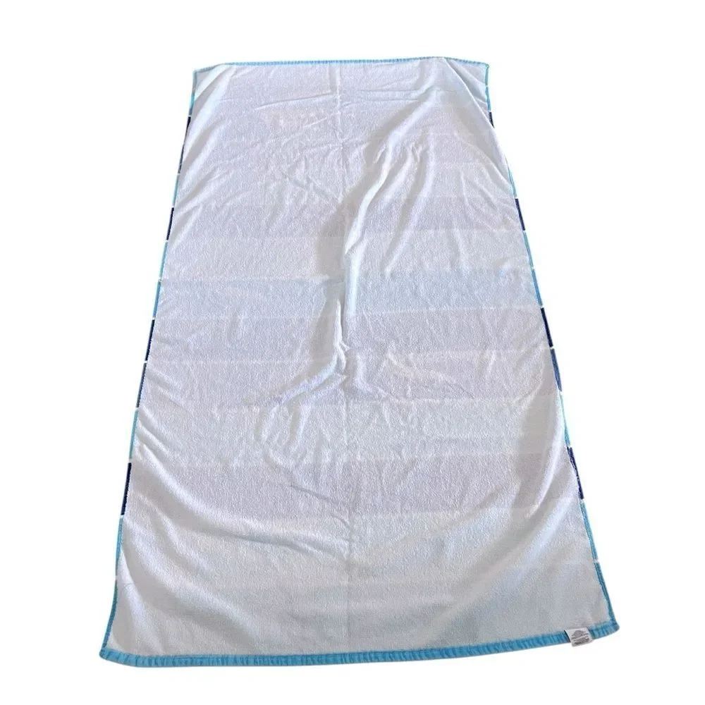 Lacoste Striped Alligator Beach Towel